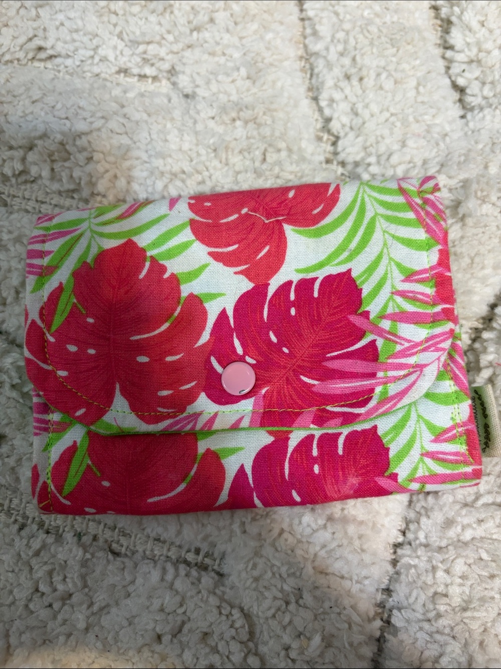 Pink and green wallet
